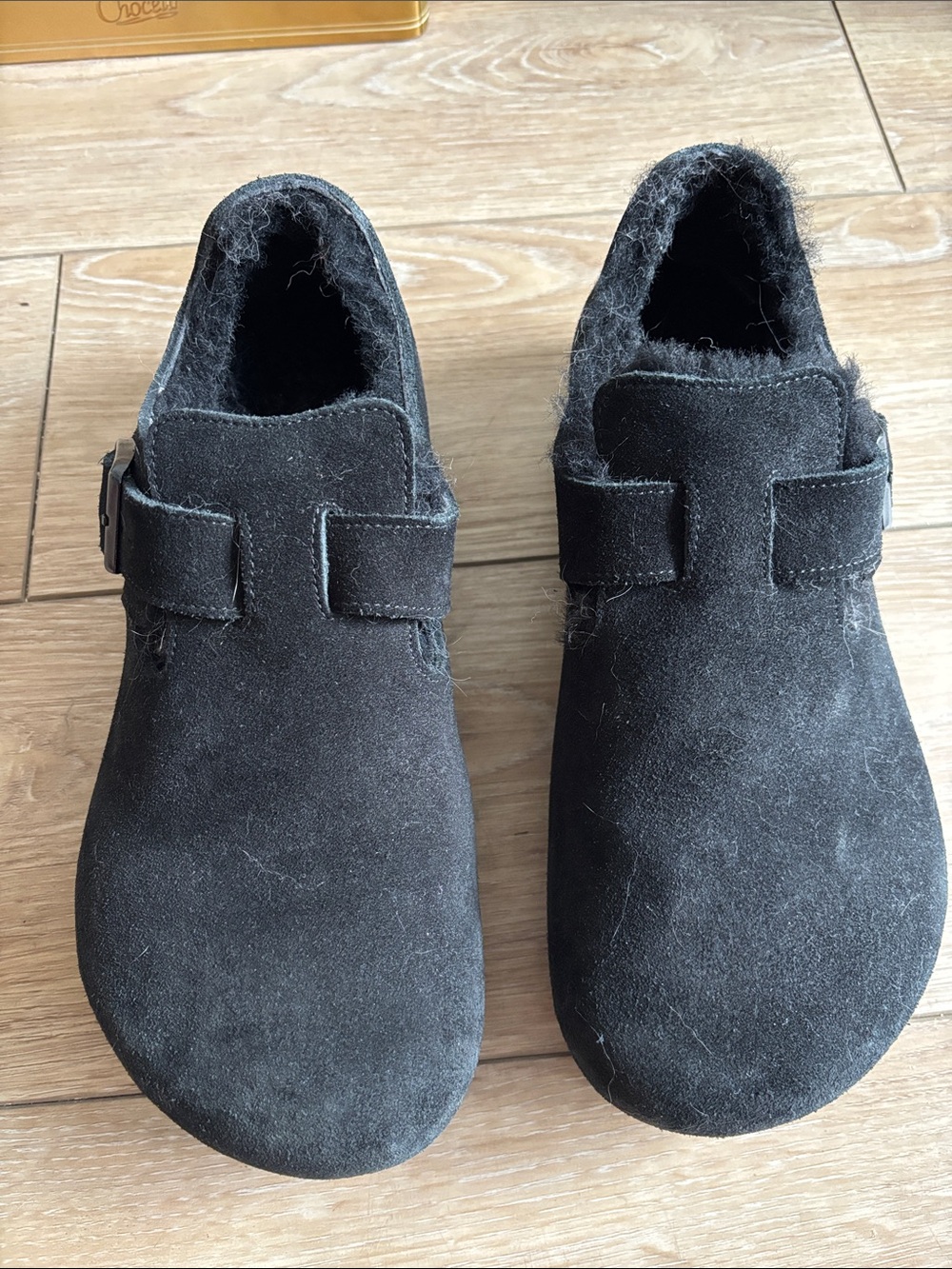 Birkenstock Black Suede Clogs
